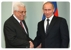 Prime Minister Vladimir Putin met with President Mahmoud Abbas of the Palestinian National Authority