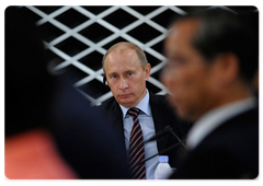 Russian Prime Minister Vladimir Putin attended a conference of Russian and Japanese governors