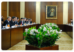 Председатель Правительства Российской Федерации В.В.Путин принял участие в российско-монгольских переговорах