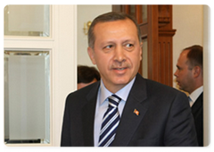 Премьер-министр Турции Р.Эрдоган на встрече с В.В.Путиным
