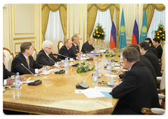 Vladimir Putin meeting with the President of the Republic of Kazakhstan, Nursultan Nazarbayev