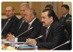 Karim Masimov taking part in extended bilateral talks