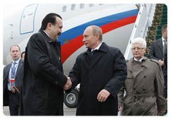 Prime Minister Vladimir Putin arrives in Kazakhstan on an official visit