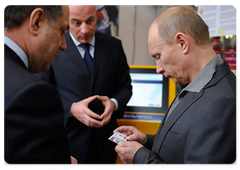 Prime Minister Vladimir Putin visiting Moscow Olympic Reserve School No. 2