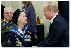 Председатель Правительства Российской Федерации В.В.Путин встретился с ветеранами Великой Отечественной войны