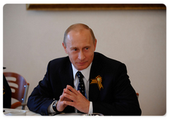 Prime Minister Vladimir Putin meeting with Great Patriotic War veterans