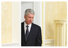 Russian Deputy Prime Minister and Head of the Government Staff Sergei Sobyanin during a Government Presidium meeting