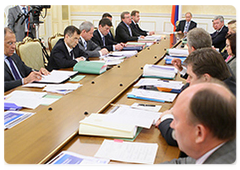Prime Minister Vladimir Putin chairs a Government Presidium meeting