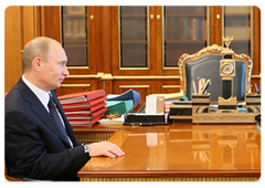 Председатель Правительства России В.В.Путин встретился с Президентом Татарстана М.Ш. Шаймиевым