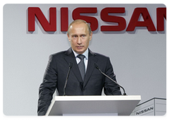Prime Minister Vladimir Putin attending inauguration of Nissan’s Russian plant
