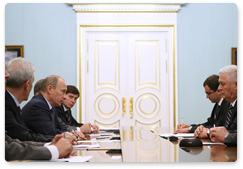 Председатель Правительства Российской Федерации В.В.Путин встретился с Президентом Молдавии В.Н.Ворониным