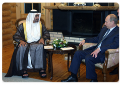 Prime Minister Vladimir Putin with Mohammed bin Zayed Al Nahyan, the Crown Prince of Abu Dhabi