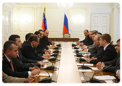 Prime Minister Vladimir Putin meeting with Venezuelan Vice President Ramón Alonso Carrizales