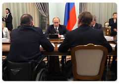 Prime Minister Vladimir Putin met with representatives  of national organisations for handicapped people