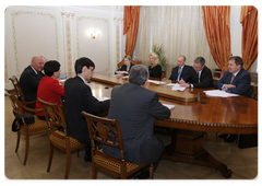 Prime Minister Vladimir Putin meeting with Margaret Chan, Director General of the World Health Organisation