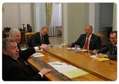 Vladimir Putin met with the leaders of State Duma parties
