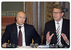 Председатель Правительства Российской Федерации В.В.Путин выступил на встрече с представителями деловых кругов России и Финляндии
