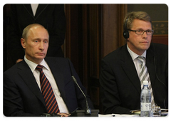 Председатель Правительства Российской Федерации В.В.Путин выступил на встрече с представителями деловых кругов России и Финляндии