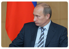 В.В.Путин встретился в рамках заседания Межгосударственного совета ЕврАзЭС с Премьер-министром Кыргызстана И.В.Чудиновым