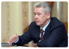 Deputy Prime Minister, Chief of the Government’s Executive Office Sergei Sobyanin at a meeting with the leaders of the Federation Council chaired by Prime Minister Vladimir Putin