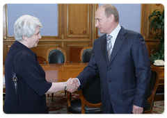 Prime Minister Vladimir Putin meeting with Natalya Solzhenitsyn