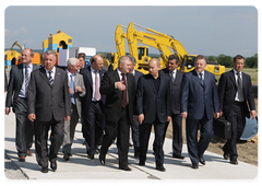 Prime Minister Vladimir Putin attending a ceremony of beginning the construction of the Sakhalin-Khabarovsk-Vladivostok trunk gas pipeline