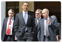 Prime Minister Vladimir Putin meeting with US President Barack Obama