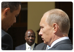 Председатель Правительства Российской Федерации В.В.Путин встретился с Президентом Соединенных Штатов Америки Бараком Обамой