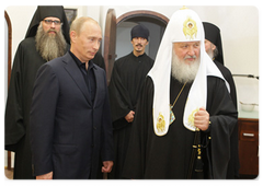 Prime Minister Vladimir Putin visiting Valaam Island, where he made a tour of the Valaam Monastery together with Patriarch Kirill of Moscow and All Russia