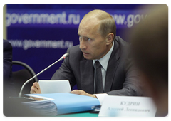 Prime Minister Vladimir Putin during a meeting of the Government Commission on Regional Development in Kislovodsk