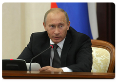 Председатель Правительства Российской Федерации В.В.Путин выступил на заседании Президиума Совета по реализации приоритетных национальных проектов и демографической политике