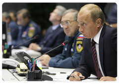 Председатель Правительства Российской Федерации В.В.Путин провел совещание по факту аварии на Саяно-Шушенской ГЭС