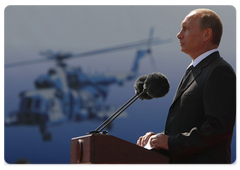 Председатель Правительства Российской Федерации В.В.Путин выступил на открытии 9-го Международного авиационно-космического салона «МАКС-2009»