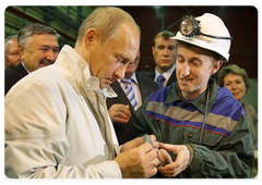В.В.Путин принял участие в церемонии открытия рудника «Мир» в Якутии