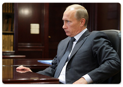 Председатель Правительства Российской Федерации В.В.Путин провел рабочую встречу с главой Республики Саха (Якутия) В.А.Штыровым