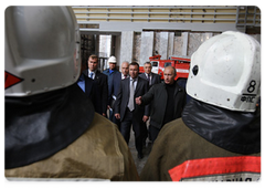 Prime Minister Vladimir Putin, on a working trip to the Republic of Khakassia, visited the Sayano-Shushenskaya hydro-electric power plant
