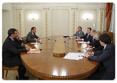 Prime Minister Vladimir Putin meeting with the President of the European Bank for Reconstruction and Development Thomas Mirow