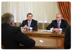 Prime Minister Vladimir Putin meeting with the President of the European Bank for Reconstruction and Development Thomas Mirow