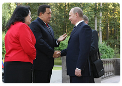 Prime Minister Vladimir Putin at a meeting with Hugo Chavez, President of the Bolivarian Republic of Venezuela