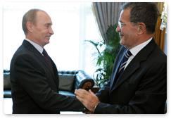 В.В.Путин встретился с бывшим Председателем Совета министров Италии Р.Проди