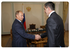 Председатель Правительства Российской Федерации В.В.Путин встретился с Президентом Ингушетии Ю.Б.Евкуровым