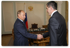 Председатель Правительства Российской Федерации В.В.Путин встретился с Президентом Ингушетии Ю.Б.Евкуровым
