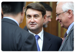 Transport Minister Igor Levitin before the Government meeting