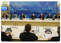 Prime Minister Vladimir Putin at the conference on the development of Yamal gas deposits