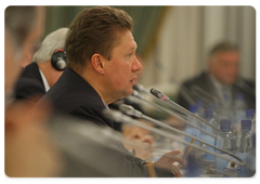 Gazprom CEO Alexei Miller at the conference on the development of Yamal gas deposits