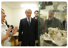 Prime Minister Vladimir Putin visiting the Yamal Multidisciplinary College, a public institution for intermediate vocational education located in Salekhard, Yamal-Nenets Autonomous Area
