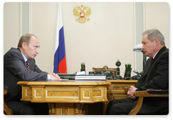 Председатель Правительства Российской Федерации В.В.Путин провел встречу с Министром регионального развития России В.Ф.Басаргиным