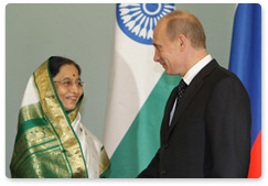 Председатель Правительства Российской Федерации В.В.Путин встретился с Президентом Индии Пратибхой Патил