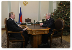 В.В.Путин встретился с главой Федерального космического агентства А.Н.Перминовым