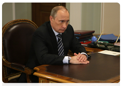 В.В.Путин встретился с главой Федерального космического агентства А.Н.Перминовым